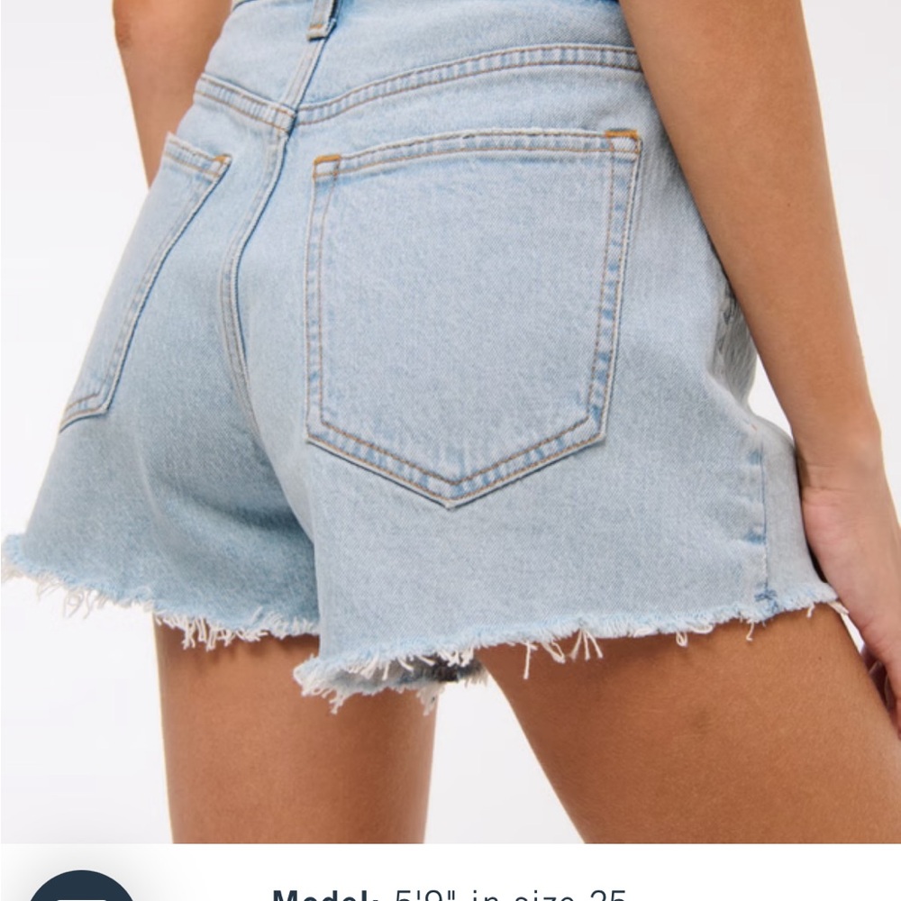 Abercrombie & Fitch 90s relaxed cutoff short high rise - Picture 7 of 7